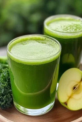 Vibrant Refreshing Green Juice with Kale, Spinach & Apple Recipe