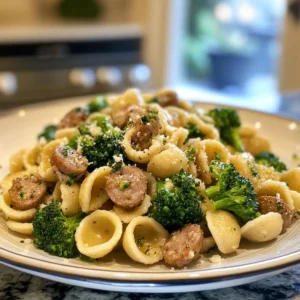 30 Minute Orecchiette Pasta with Sausage and Broccoli
