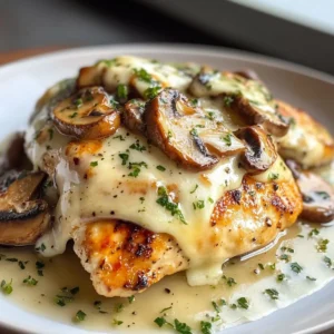 Mushroom Asiago Chicken