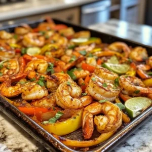Sheet Pan Chili Lime Shrimp Fajitas