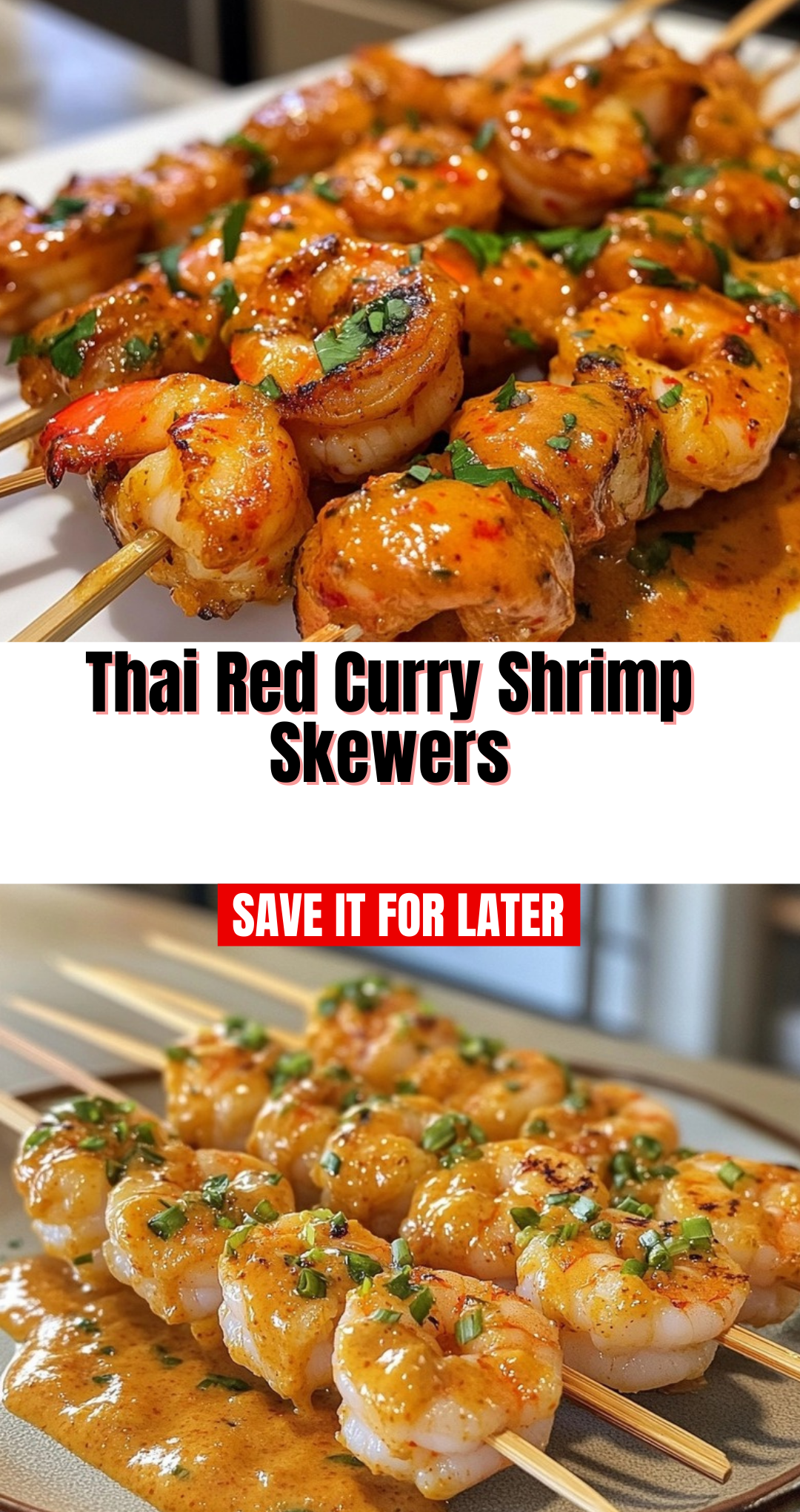 Thai Red Curry Shrimp Skewers